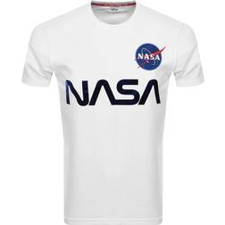 Alpha Industries NASA Reflective T-Shirt - Blanc Bleu