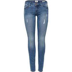 Only Coral Jeans - Blauw Denim/Bruin