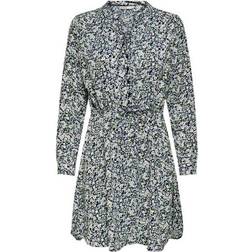 Only Patterned Tunic Dress - Blue/Night Sky