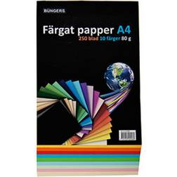 Büngers Färgat Papper A4 80g/m² 250stk