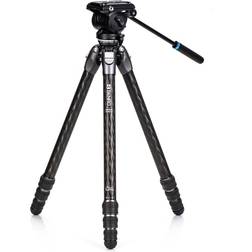 Benro Tortoise Columnless Three Series 4-Section CF Tripod with S4PRO Video Head