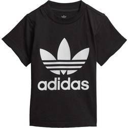 Adidas Camiseta 'Trefoil' - Negro/Blanco