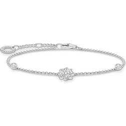 Thomas Sabo Bracelet trèfle avec pierres argent bianco A1993-051-14-L19V argenté/blanc