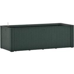 vidaXL Arriate Con Sistema De Riego Automático Gris 100x43x33 cm 43x100x33cm