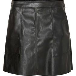 Vero Moda Sylvia Coated Mini Skirt - Black