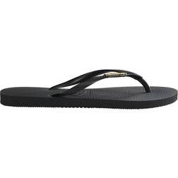 Havaianas Slim Logo Metallic - Black