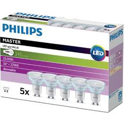 Philips Master LED Lamps 5W GU10 5-pack