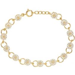 Lund Copenhagen Marguerite Bracelet - Gold/White