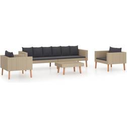vidaXL 3059332 Loungesæt, 1 borde inkl. 2 stole & 1 sofaer