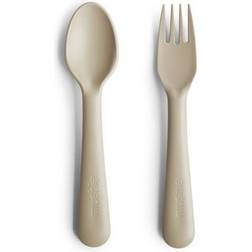 Mushie Dinnerware Fork & Spoon Set