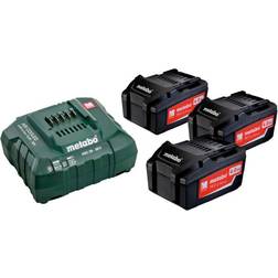 Metabo Déstockage Set de 3 batteries 4Ah avec chargeur