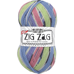 King Cole Zig Zag Sock Knitting Yarn 4 Ply