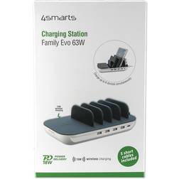 4smarts Station de Charge Family Evo 63W, Power Delivery Vert Blanc