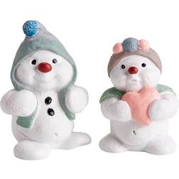 Klarborg Snowmen 2018 Fiffi & Tilla Julepynt 8cm 2stk