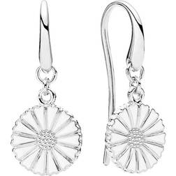 Lund Copenhagen Marguerit Earrings 11mm - Silver/White