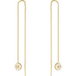 Georg Jensen Daisy Earrings - Gold/White