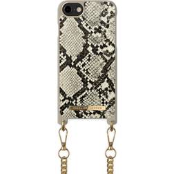 iDeal of Sweden Coque Bandoulière pour iPhone SE 2022 2020 et 8 7 6S 6 Necklace Black Croco