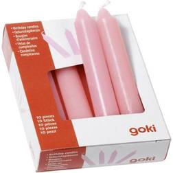 Goki Birthday Train Candles Pink 10-pack