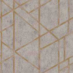 Living Walls Papier peint Metropolitan Stories Francesca Milano in Beige Grau Metallic 369283