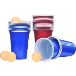 vidaXL Juego De Beer Pong Plástico 0,5 L