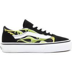 Vans Kid's Slime Flame Old Skool - Black/True White