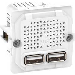 Schneider Electric Fuga 506D0701 2xUSB-lader A+C 2,4A uden afdækning