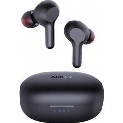 Aukey True Wireless Earbuds Hi-Fi Stereo Bluetooth 5.0 IPX5 25-Hour with USB-C Quick Charging Case