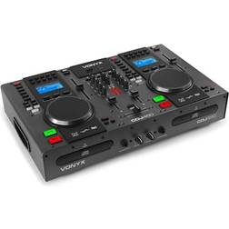 Vonyx Double lecteur CD/MP3/USB/Mixeur avec Bluetooth CDJ450 Effets Scratch, Brake et Reverse Molettes