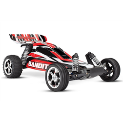 Traxxas Bandit 2WD 1/10 RTR Röd USB-C laddare/7-cell NiMH 3000mAh