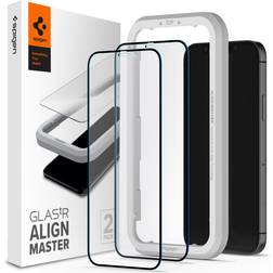 Spigen Protection d'écran en verre trempé AlignMaster Cover 2 Pack iPhone 12Pro Max Transparent