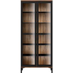 Tvilum Roomers China Black/Walnut Vitrineskab 88.7x202.8cm