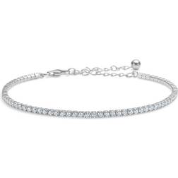 Mads Z Precious Peak Tennis Bracelet - Silver/Transparent