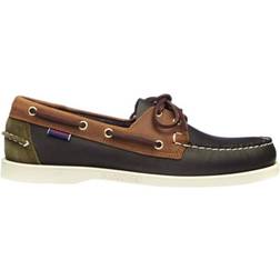 Sebago Docksides Portland Crazy Horse - Blue Navy/Tan/Green Musk