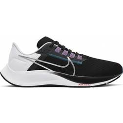 NIKE Air Zoom Pegasus 38 FlyEase M - Black/White/Chlorine Blue/Metallic Silver