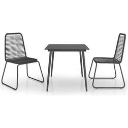 vidaXL 3060112 Set da pranzo per patio, 1 Tavolo incluso 2 Sedie