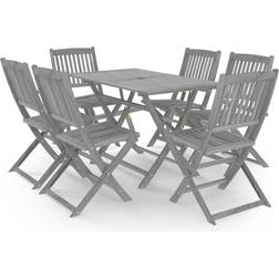 vidaXL 3057871 Matgrupp, 1 Bord inkl. 6 Stolar