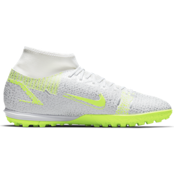 Nike Mercurial Superfly 8 Academy TF - White/Metallic Silver/Volt/Black