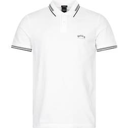 HUGO BOSS Paul Curved Polo Shirt - White