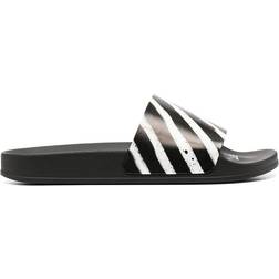 Off-White Diagonal Stripes Slide - Black/White