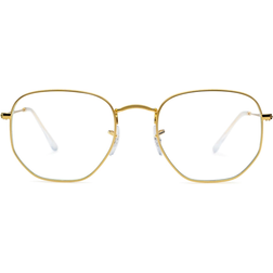 Ray-Ban Hexagonal Blue-Light Clear RB3548 - Men's Clear/Gold