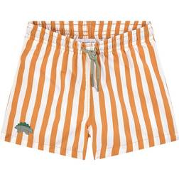 Liewood Duke Board Shorts - Stripe Mustard/White