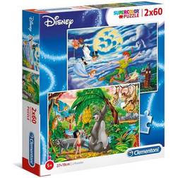 Clementoni Supercolor Disney Peter Pan & The Jungle Book 2x60 Bitar