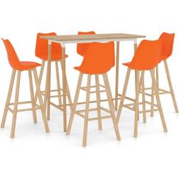 vidaXL 3056286 Bargrupp, 1 Bord inkl. 6 Stolar