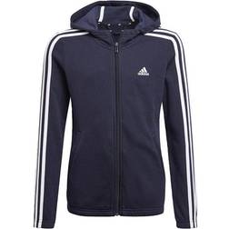 adidas Girl's Essentials-3-Stripes Hoodie - Legend Ink/White (GQ8357)