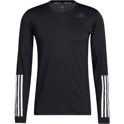 adidas Techfit 3-Stripes Fitted Long Sleeve Top Men - Black