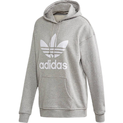 Adidas Trefoil Hoodie - Medium Grey Heather/White