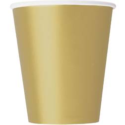 Unique Party Paper Cups Gold 8-pack