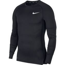 NIKE Pro Tight-Fit Long-Sleeve Top Men - Black/White