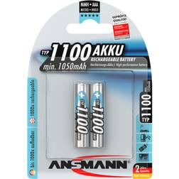 Ansmann 1x2 Batterie ricaricabilia Nimh Micro 1100 Mah