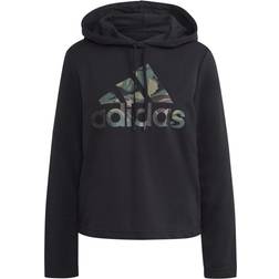 adidas Women's Essentials Camouflage Logo Hoodie - Black